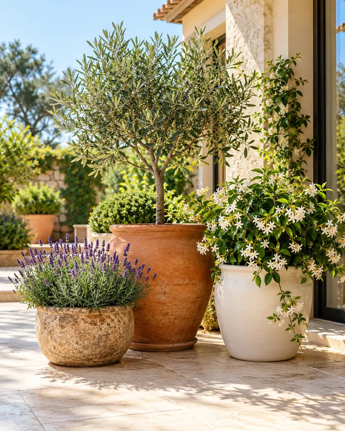 Espaço exterior com plantas